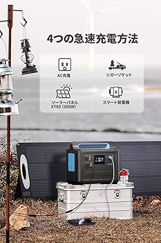 Amazon.co.jp: VDL ポータブル電源 1500W 大容量 1228.8Wh/384000mAh