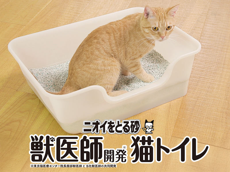 Amazon.co.jp: 獣医師開発 ニオイをとる砂専用 猫トイレ 猫用トイレ