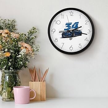 Amazon.co.jp: Nissan Skyline R34 壁掛け時計 丸型デジタル 卓上時計