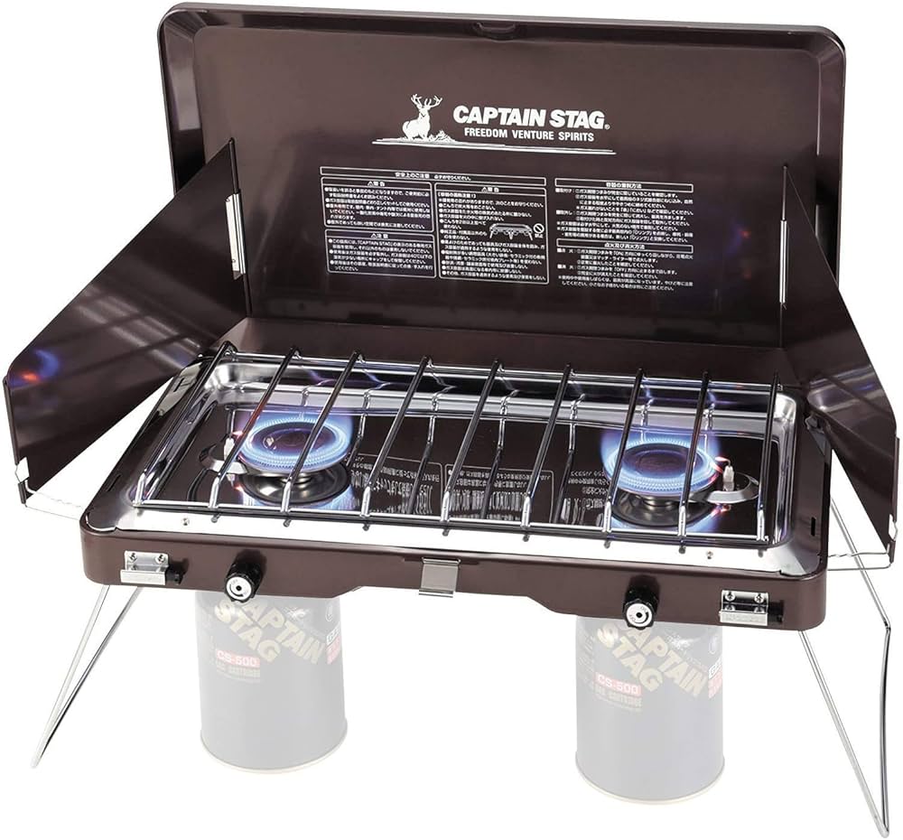 Amazon | キャプテンスタッグ(CAPTAIN STAG) ガス ツーバーナー コンロ