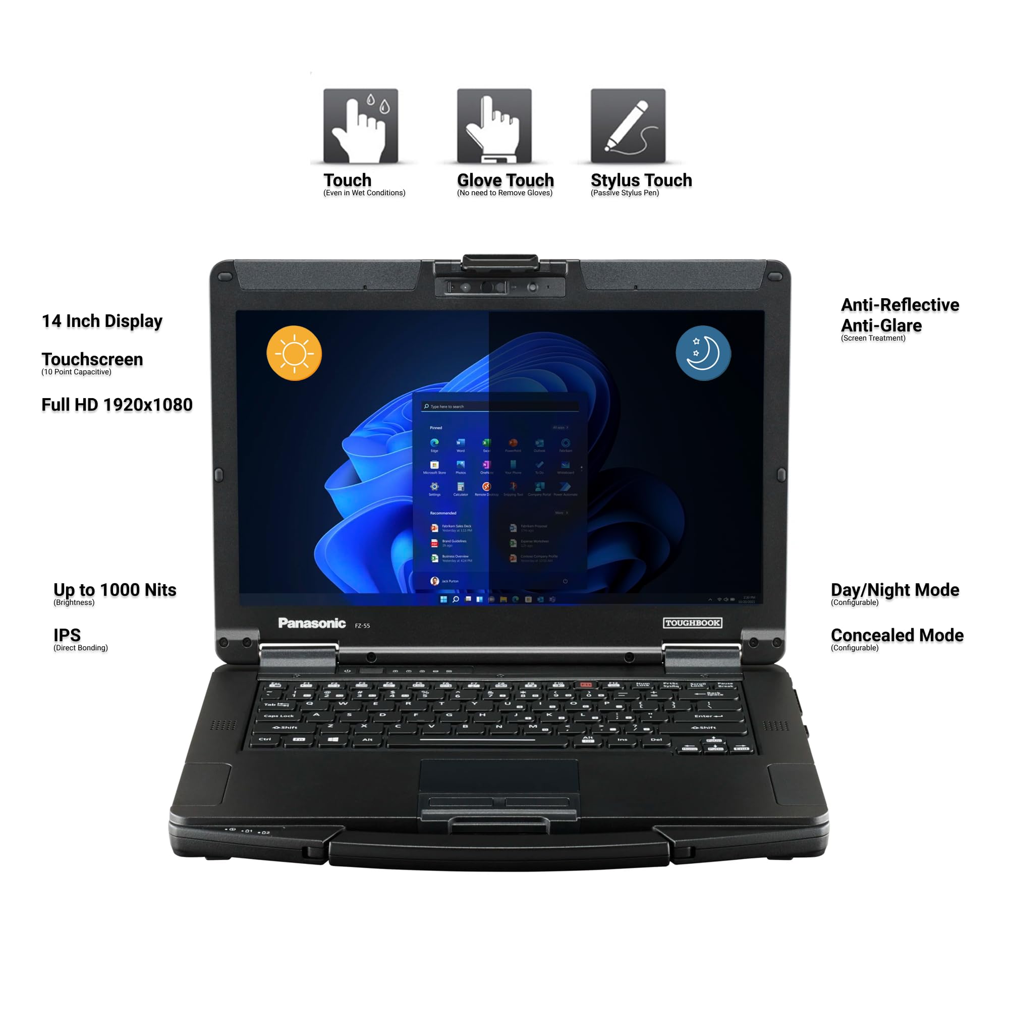 Amazon.com: Panasonic Toughbook FZ-55 MK1, 14-inch FHD 1920x1080