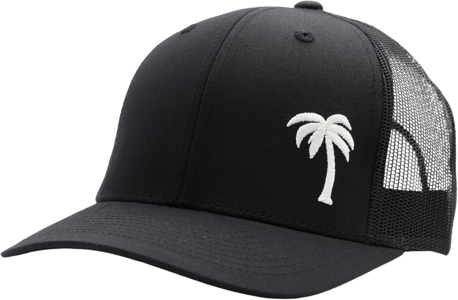 LINDO Trucker Hat [ Palm Tree - Black ] at Amazon Men's Clothing store
