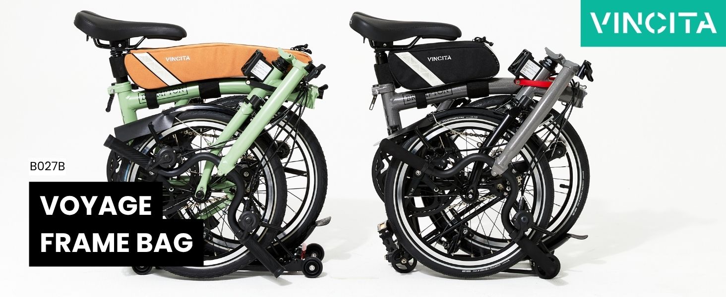 Vincita VOYAGE Frame Bag for Brompton Bike (Blue, Small) - 1L