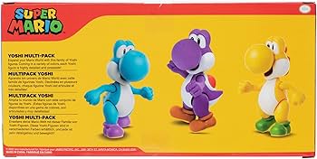 Nintendo Yoshi 3-Pack Action Figures, 4 Inch / 10cm Authentic