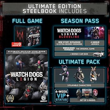 Amazon.com: Watch Dogs: Legion Ultimate Steelbook Edition