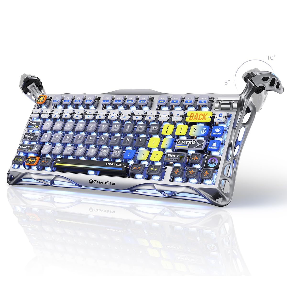 Amazon | GravaStar Mercury K1 Pro ゲーミングキーボード 無線