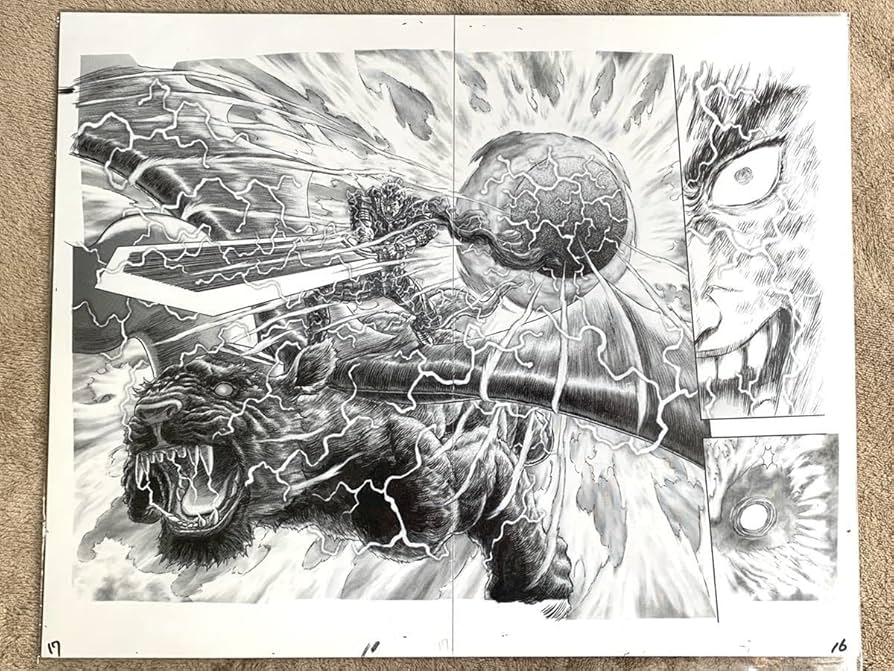 Amazon.co.jp: ベルセルク 複製 原稿 2種セットGenga検索用:原画 セル