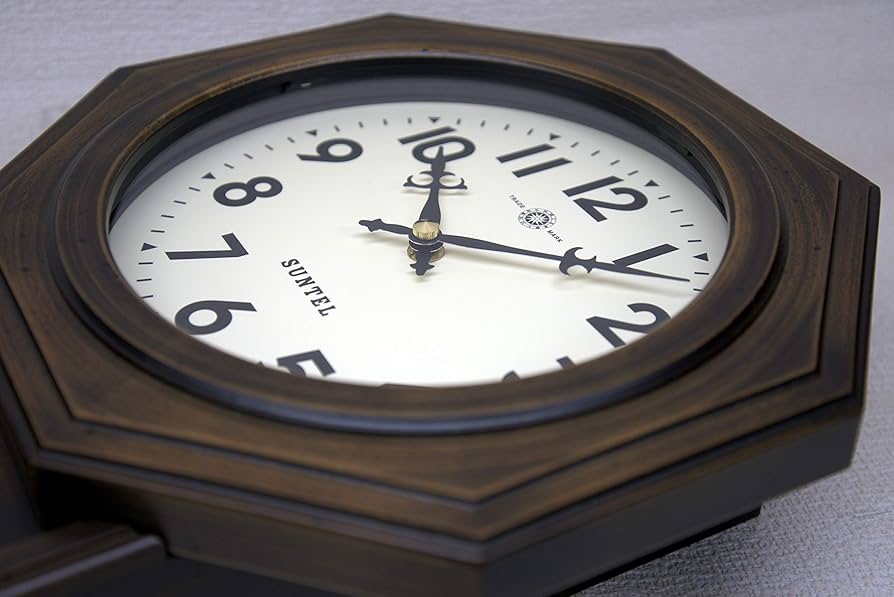 Amazon.co.jp: さんてる(Suntel) 掛け時計 ブラウン 480×295×120mm