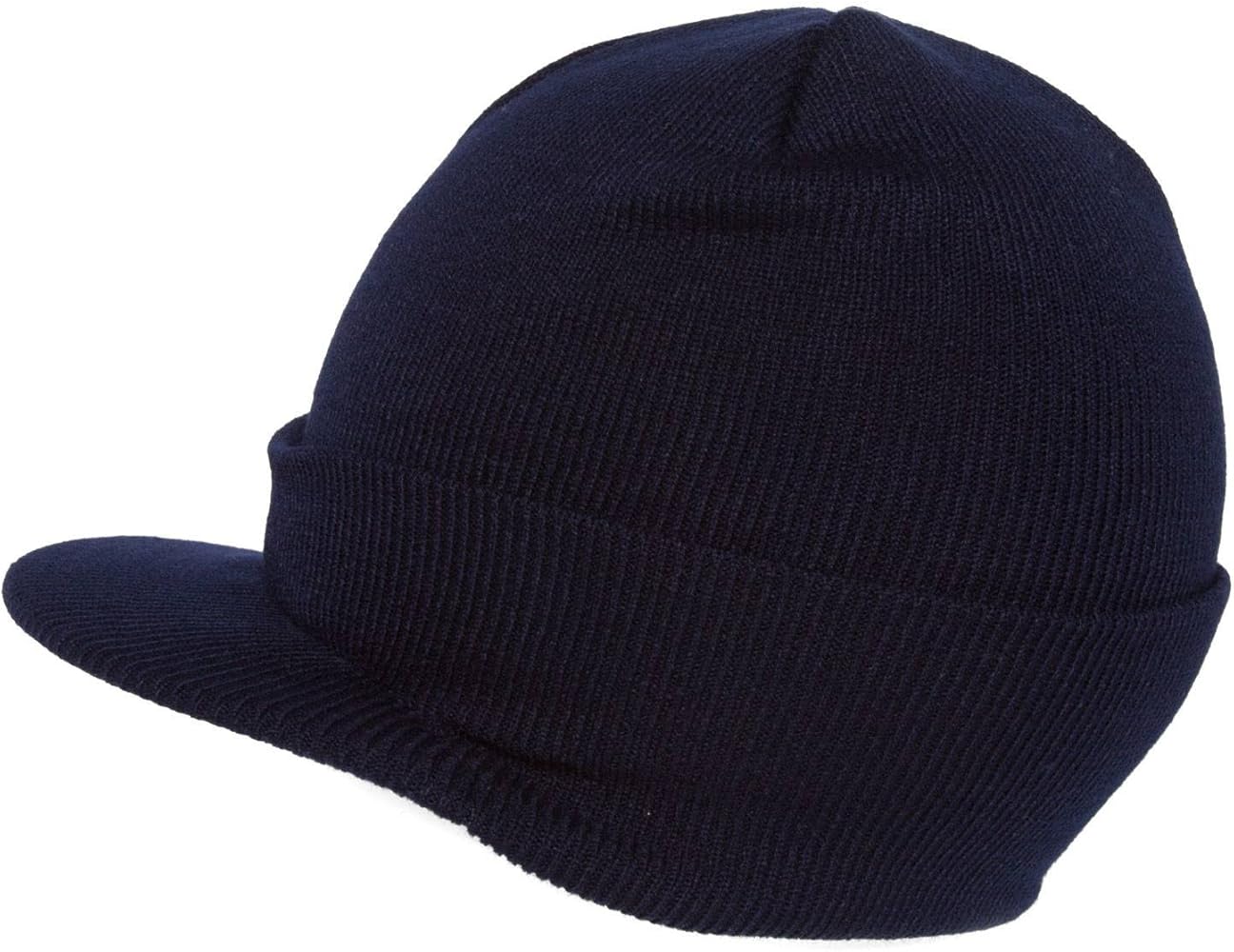 NEW CUFF NAVY BLUE Beanie Visor Skull Cap HAT USA at Amazon Men's