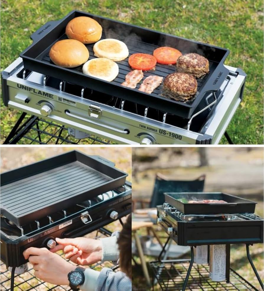 Amazon.co.jp: ユニフレーム ツインバーナー US-1900 ブラック LTD