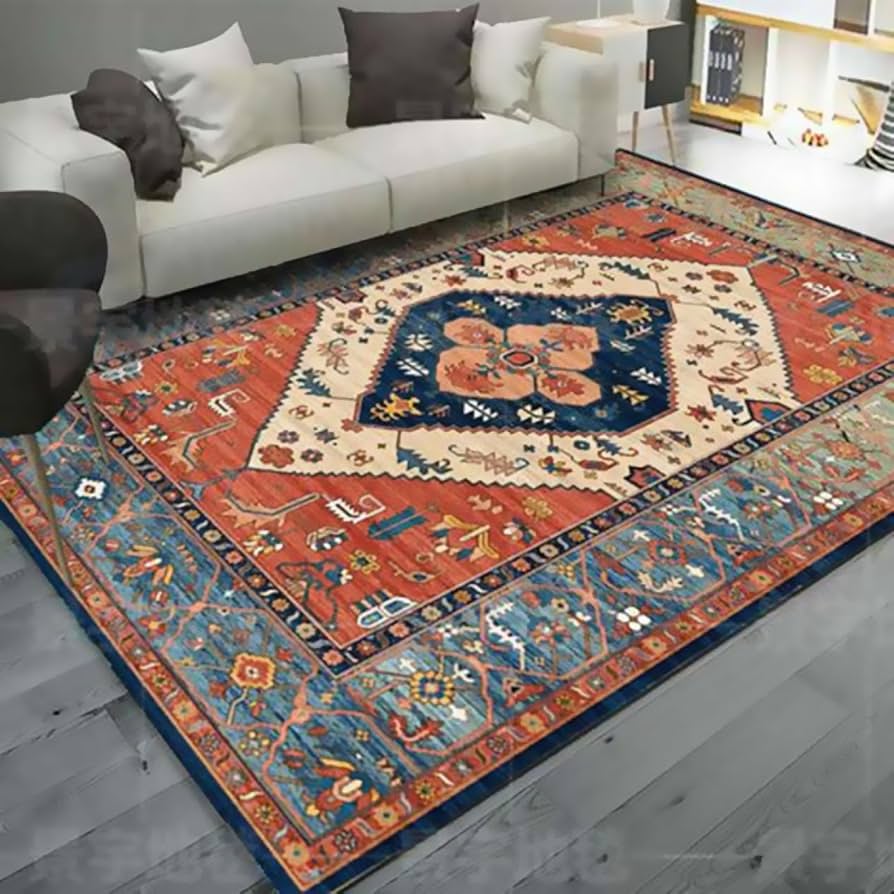 Amazon｜mongdodo ラグ カーペット 160×230cm 絨毯風 フラワー