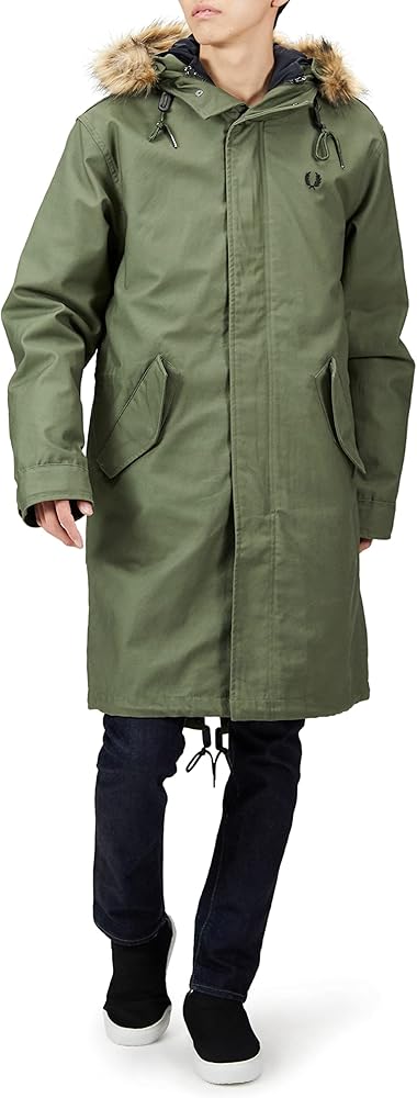 Amazon | [フレッドペリー] コート Zip-in Liner メンズ PARKA GREEN