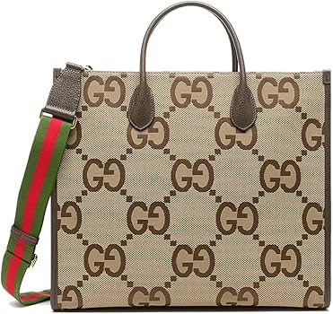 Amazon | [グッチ] トートバッグ ジャンボGG キャンバス ブラウン