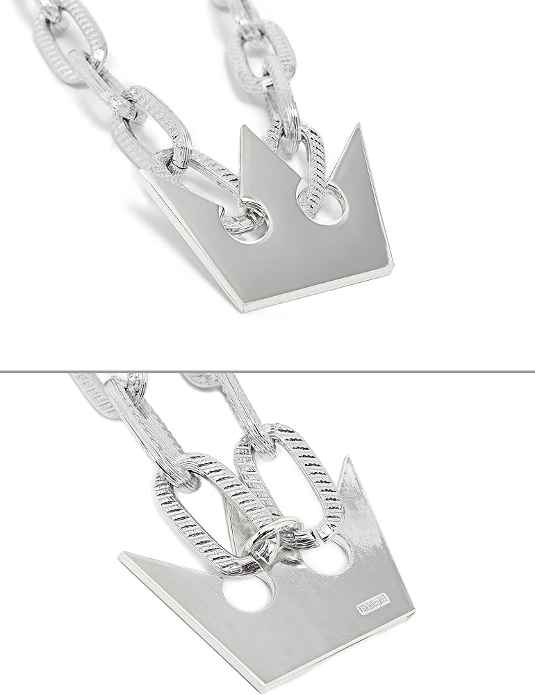 Amazon.com: DAZCOS Necklace with Thick Chain Crown Pendant for