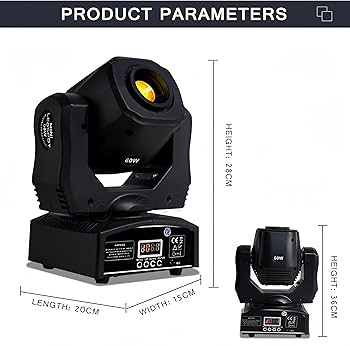 Amazon.com: Led Inno Pocket Spot Mini Moving Head 60W DJ 8 Gobos