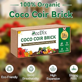 Amazon.com : ZeeDix 4 Pcs Premium Coco Coir Brick - 100% Organic