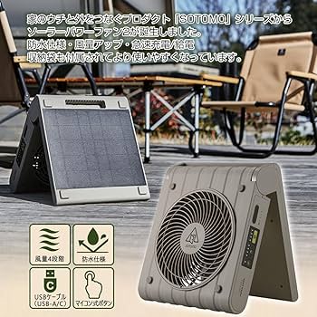 Amazon.co.jp: アピックス SOTOMO ソーラーパワーファン2 無電源でも