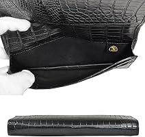 Amazon | [JRA] クロコダイル ブラッククロコ 長財布 ファスナーなし