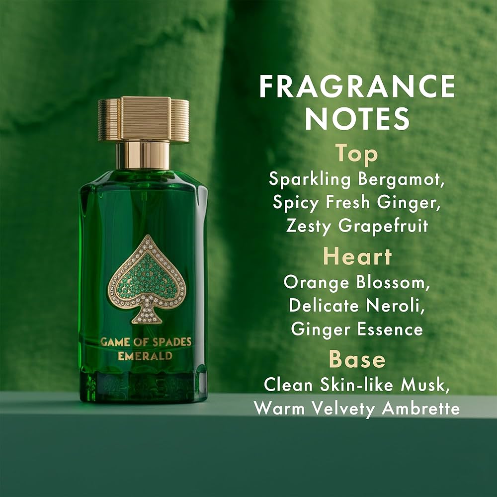 Amazon.com : Jo Milano Game of Spades Emerald Parfum Spray | 3.4