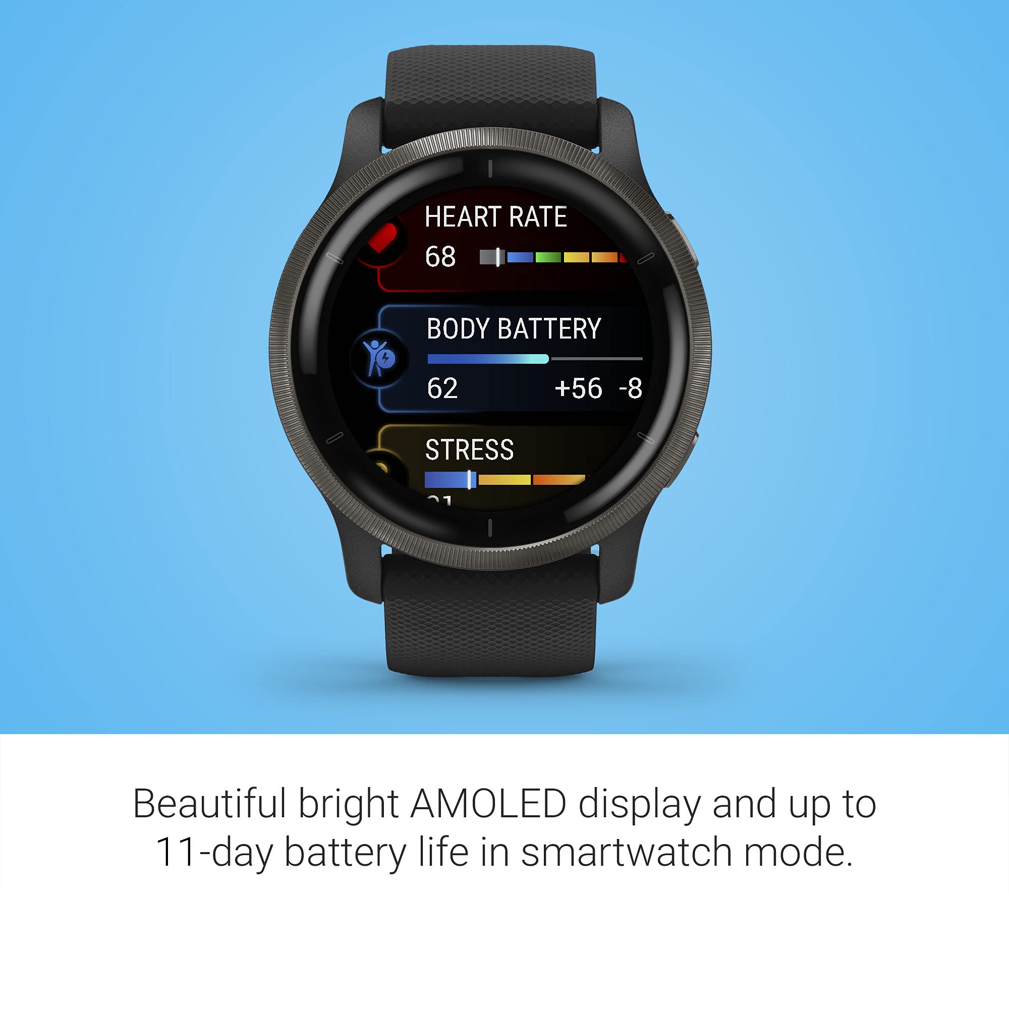 Amazon.com: Garmin Venu 2, GPS Smartwatch with Advanced Health