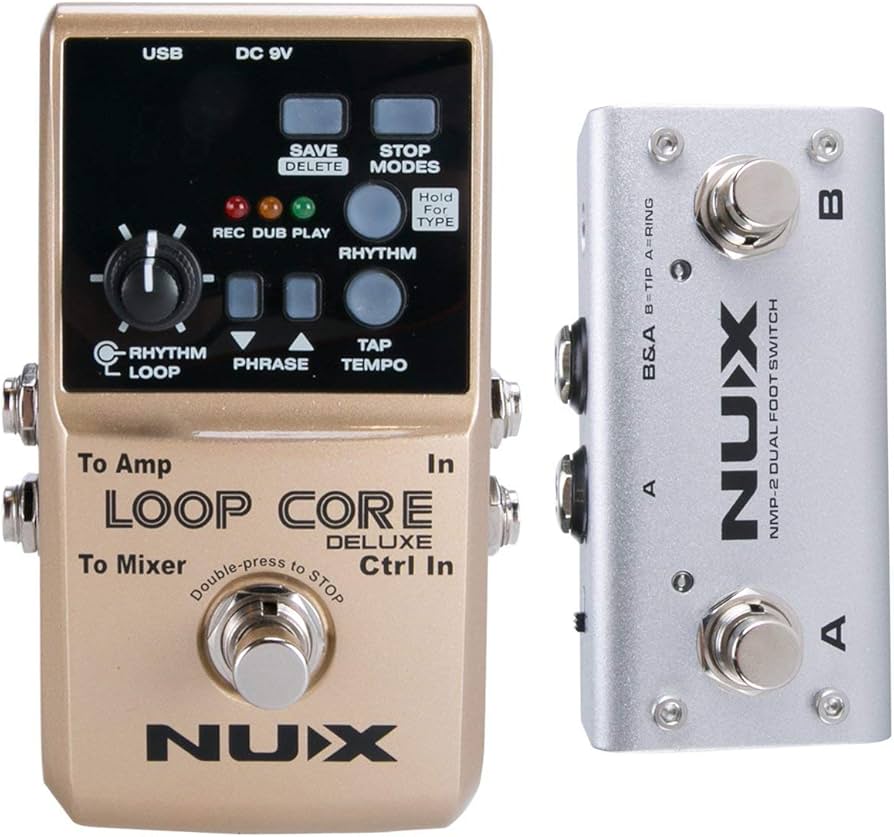 Amazon | NUX Loop Core Deluxe Guitar Looper 8 hours Loop Time,24