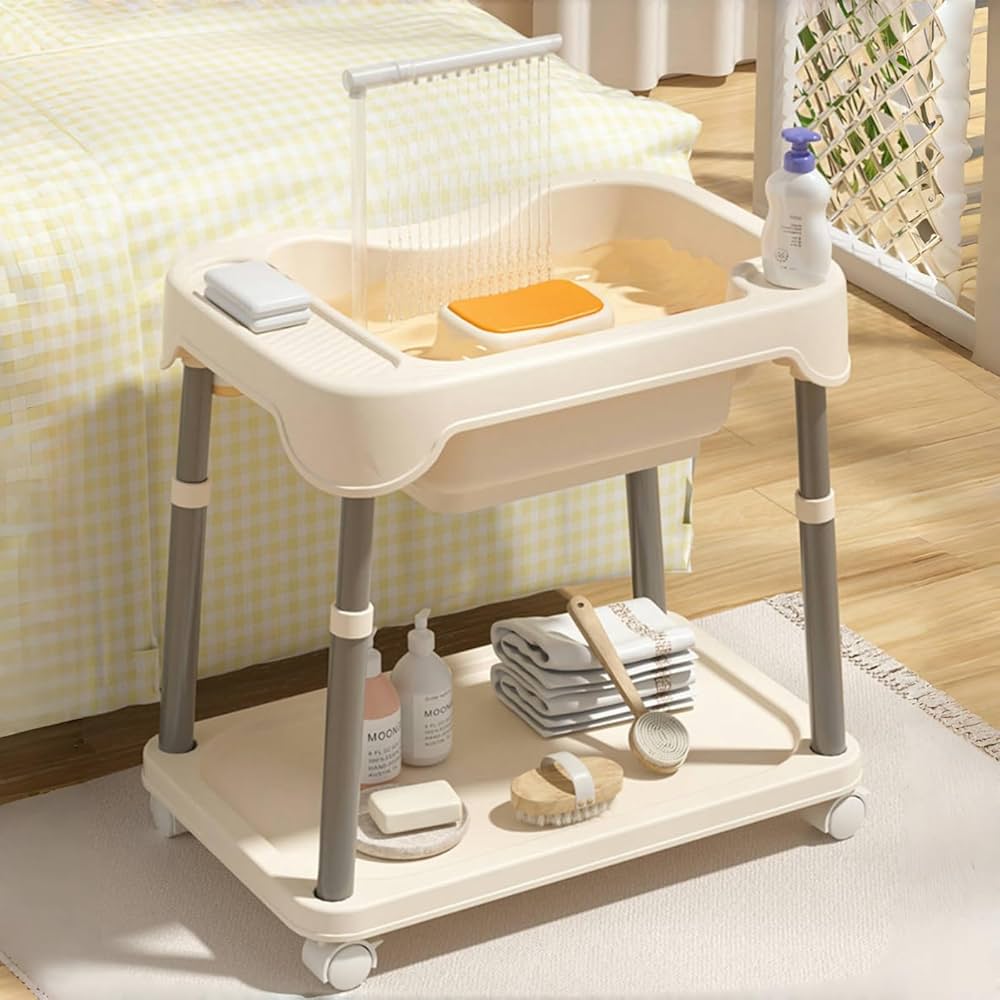 Amazon | Bxzzuis洗髪器 移動式 シャンプー台 排水チューブ付き 介護