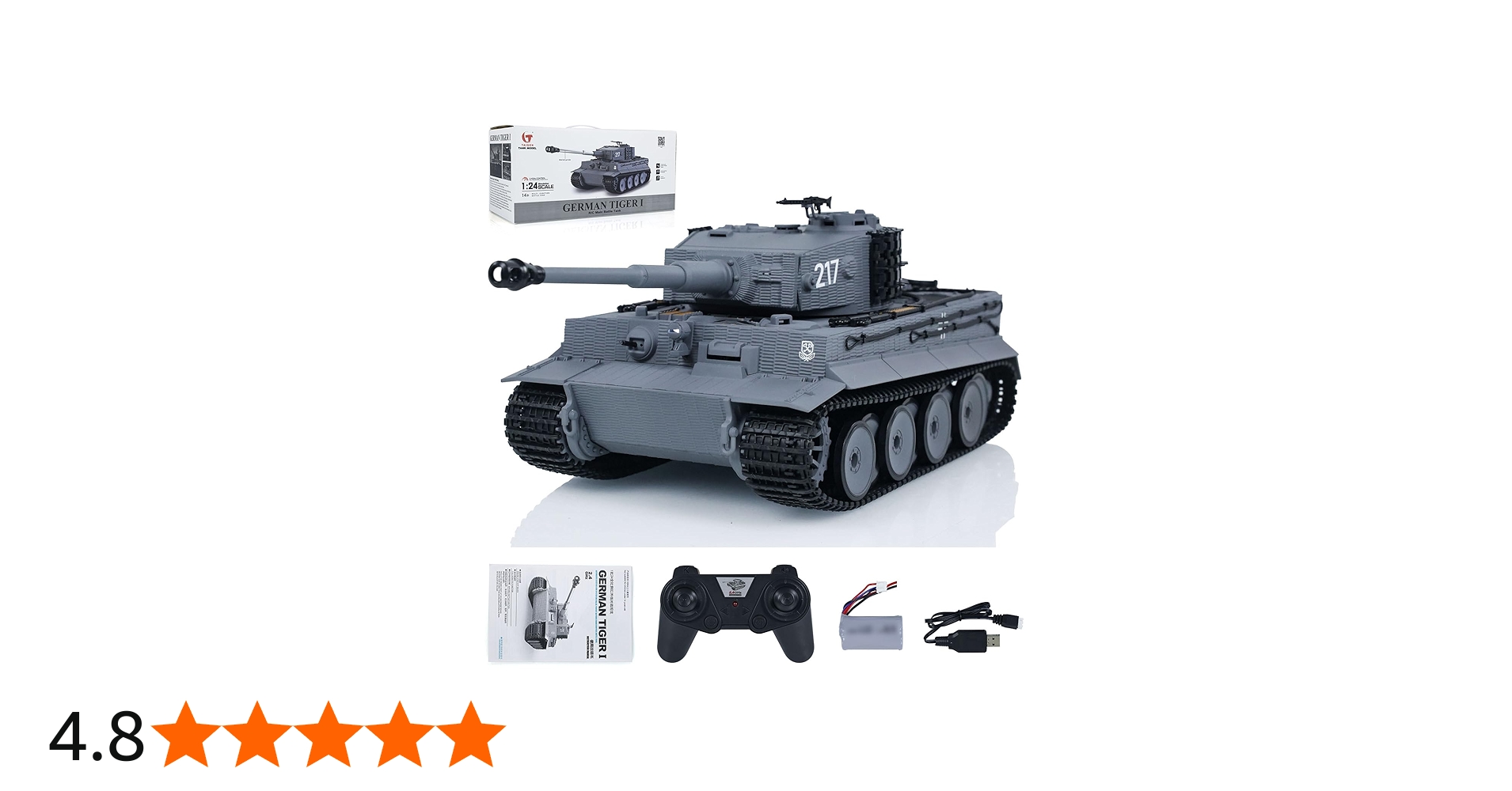 Amazon.co.jp: TOUCAN RC ホビー 1/24 RC バトルタンク タイガーI