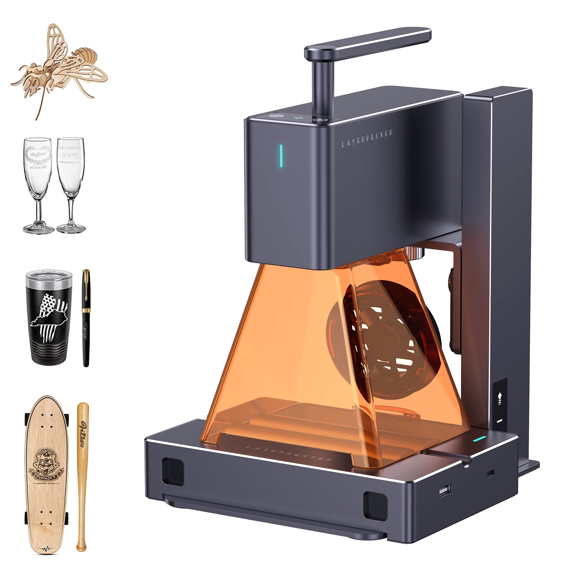 Amazon.com: LaserPecker LP2 Laser Engraver with Roller, Portable