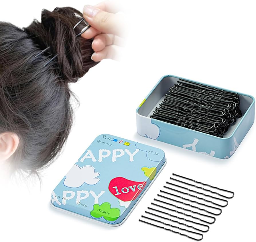 Amazon | Doyime ヘアピン Uピン ネジヘアピン (50個入) 7cm 段付き 玉