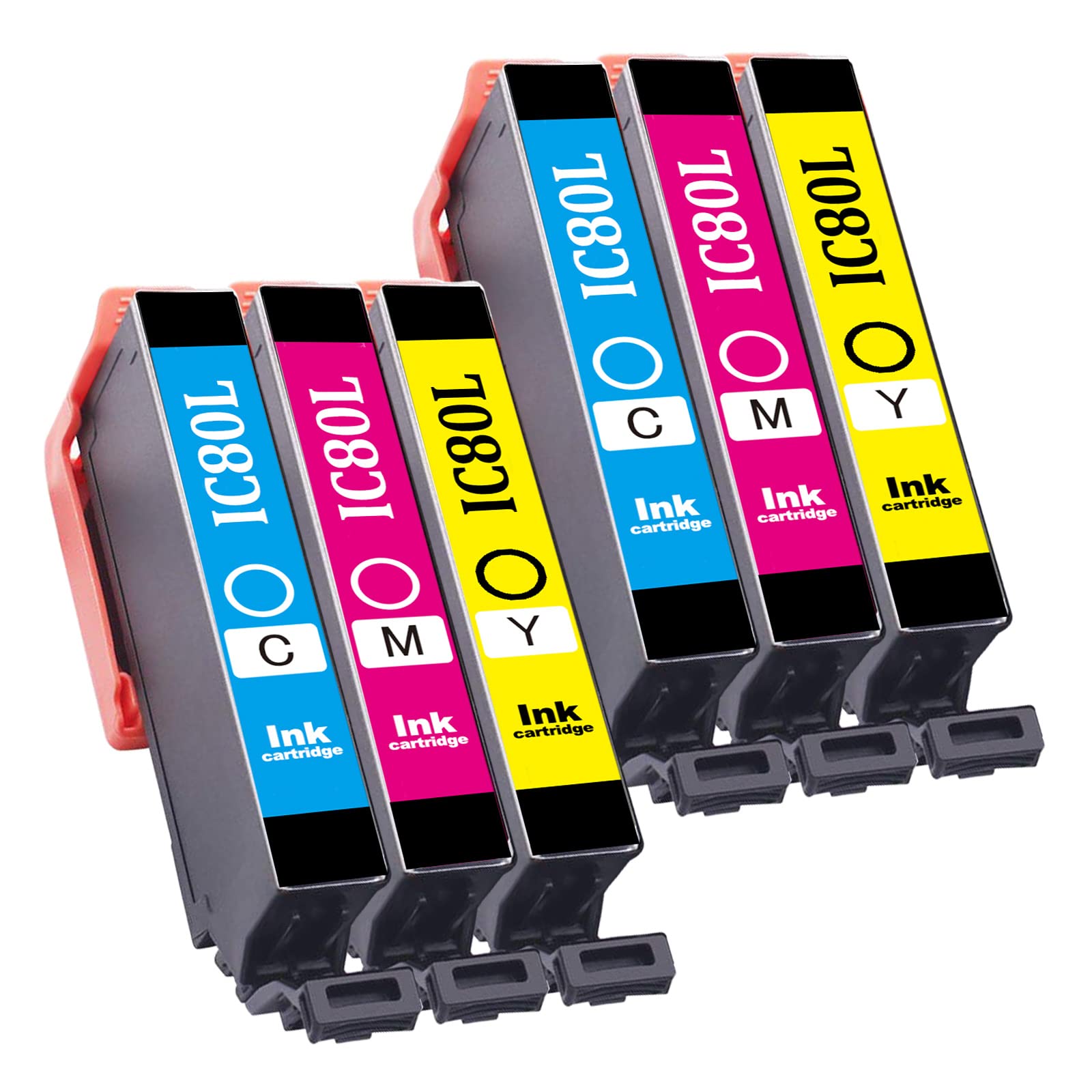 Amazon.co.jp: Epson用 エプソン IC6CL80L インクカートリッジ 3色2