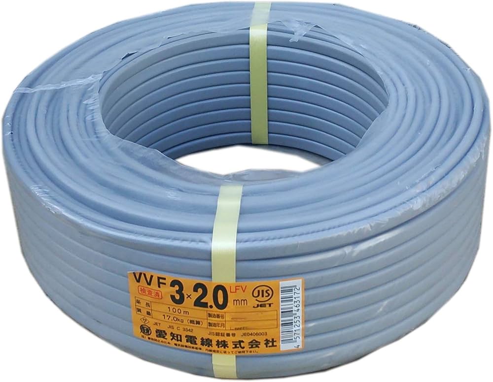 Amazon | 愛知電線 2.0mm×3芯 100m巻 VVF2.0×3C×100m VVFケーブル 600V