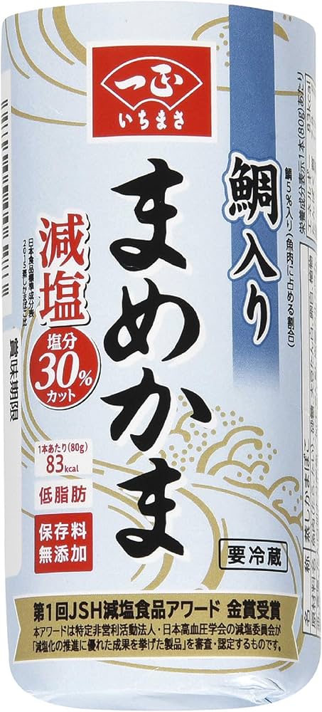 Amazon.co.jp: [冷蔵] 一正蒲鉾 鯛入り まめかま 白 80g : 食品・飲料
