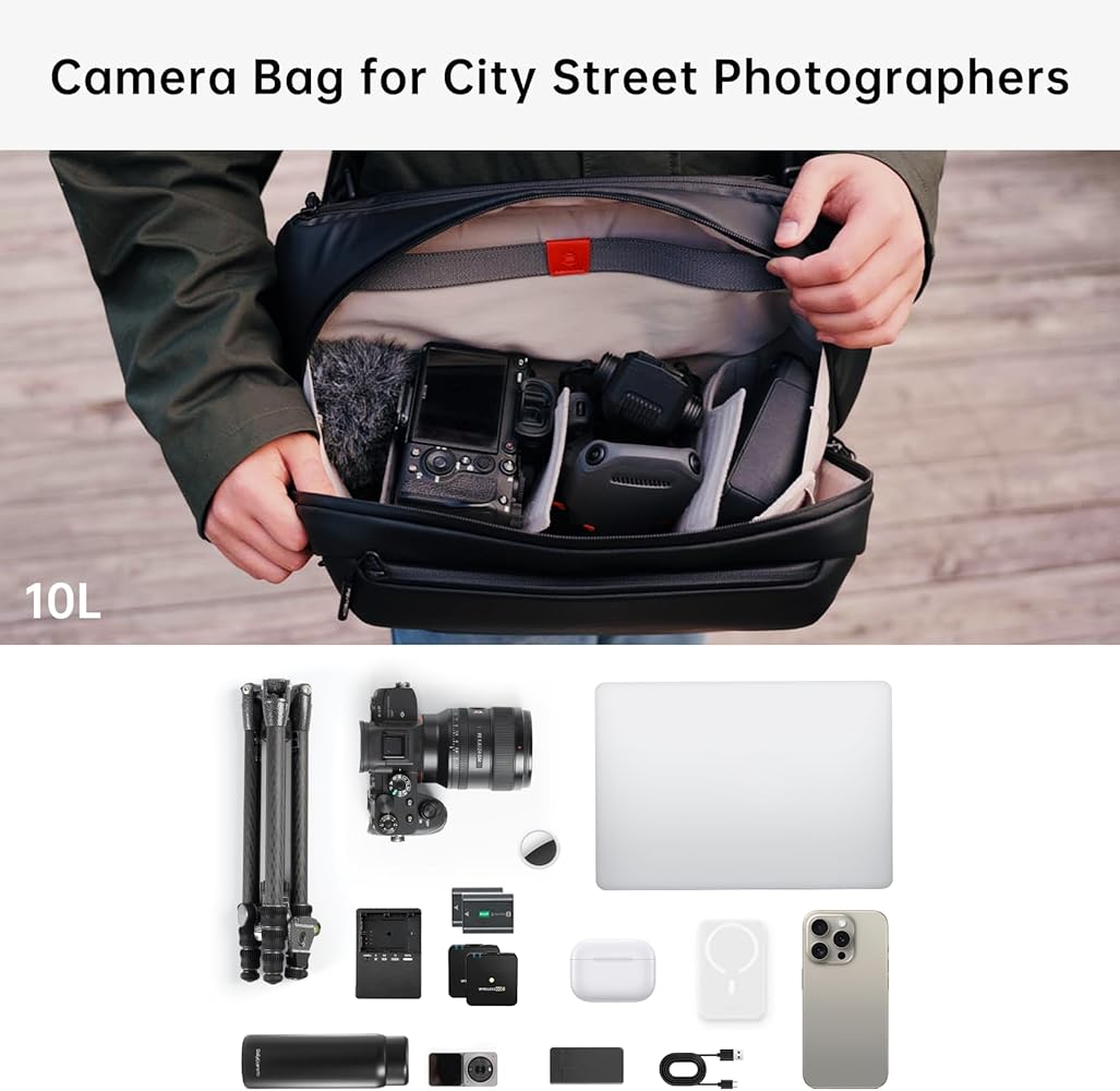 Amazon.com : PGYTECH OneGo Solo V2 Camera Sling Bag, 10L Crossbody