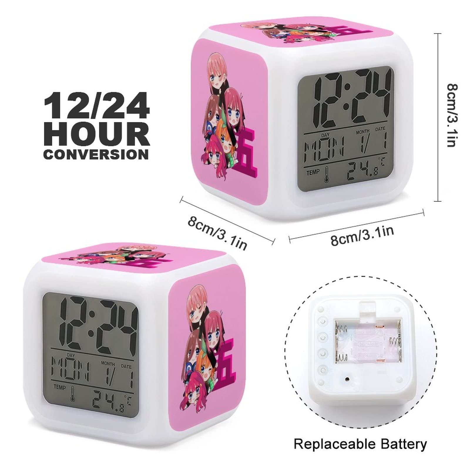 Amazon.co.jp: 五等分の花嫁 目覚まし時計 キャラクター 目覚まし時計