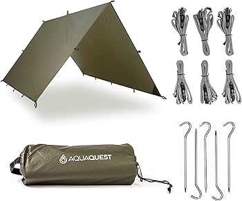 Aqua Quest Guide Tarp Kit - 100% Waterproof Ultralight Ripstop SIL