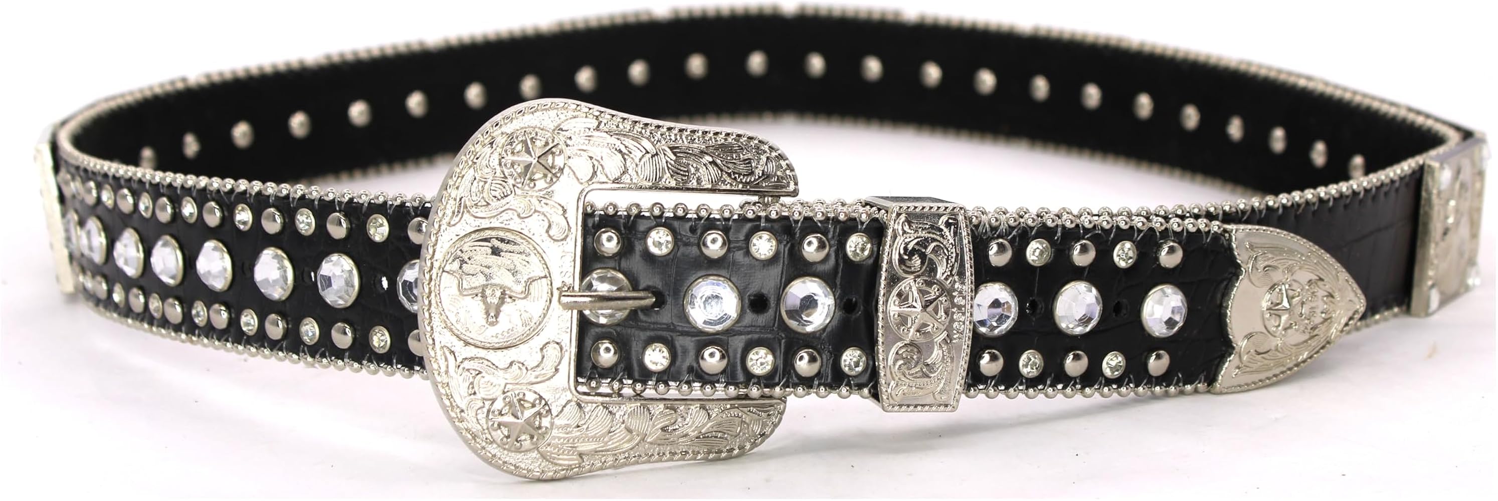 West Star Texas Rhinestone Belts St.Jude Jesus Western-Style