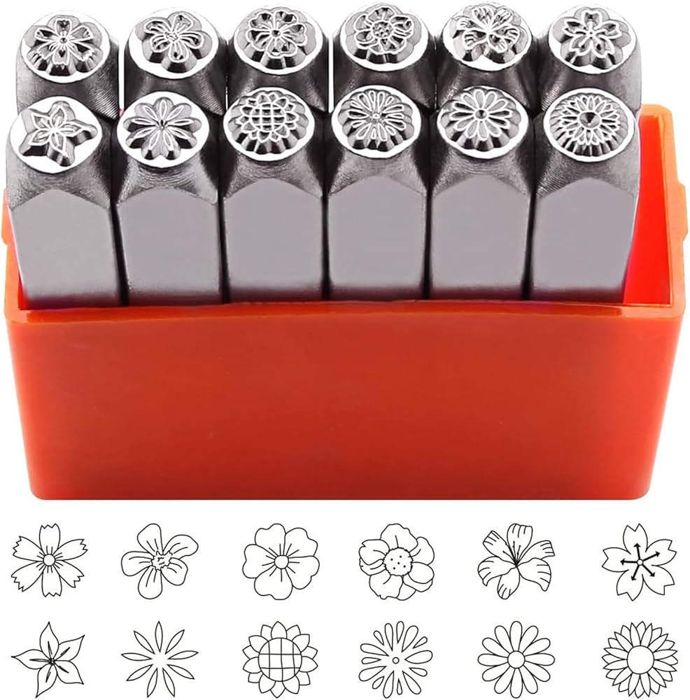 Amazon.co.jp: SPONGL スタンプパンチャー 12個 メタルスタンピング