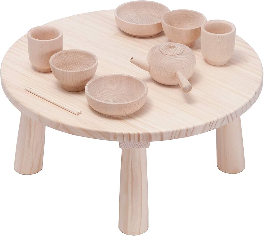 Amazon | 木遊舎(MOKUYUSYA) ちびっ子ちゃぶ台＋お食事急須トレー10点
