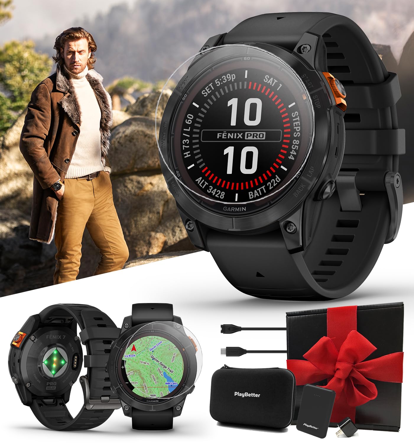 Amazon.com: Garmin Fenix 7X Pro Solar (Slate/Black) Multisport GPS