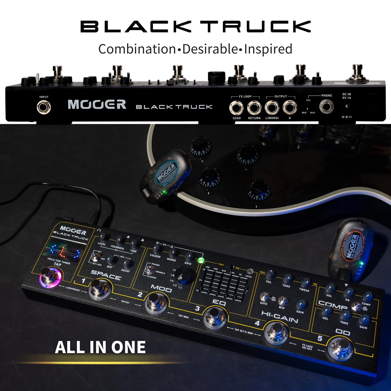 MOOER Pedal de efeitos combinado de guitarra Black Truck : Amazon