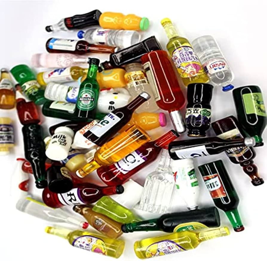 Amazon.co.jp: 100個おもちゃノニジュース ミニチュア キャンプ手芸