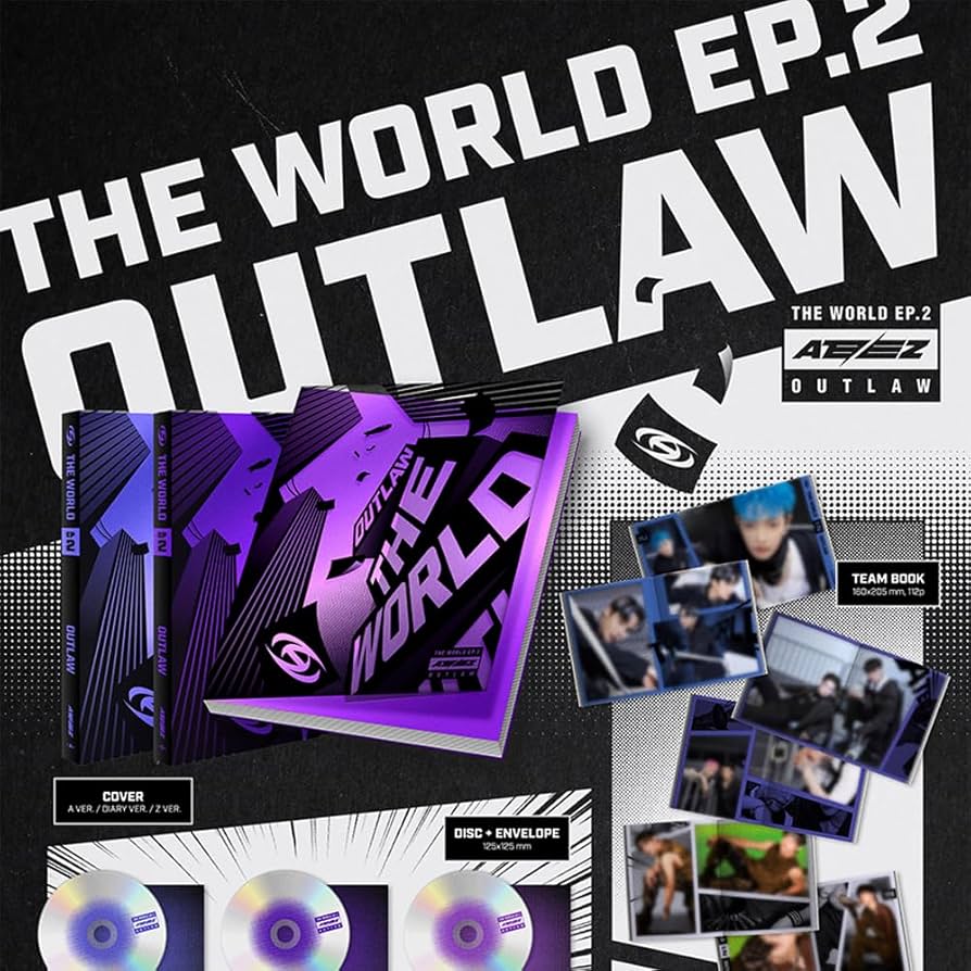 Amazon.com: ATEEZ - THE WORLD EP.2 : OUTLAW 9th Mini Album+Store