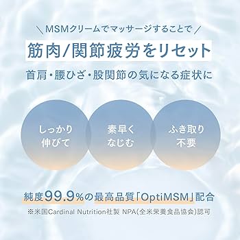 Amazon.co.jp: MSMクリーム/日本製 140g : ビューティー
