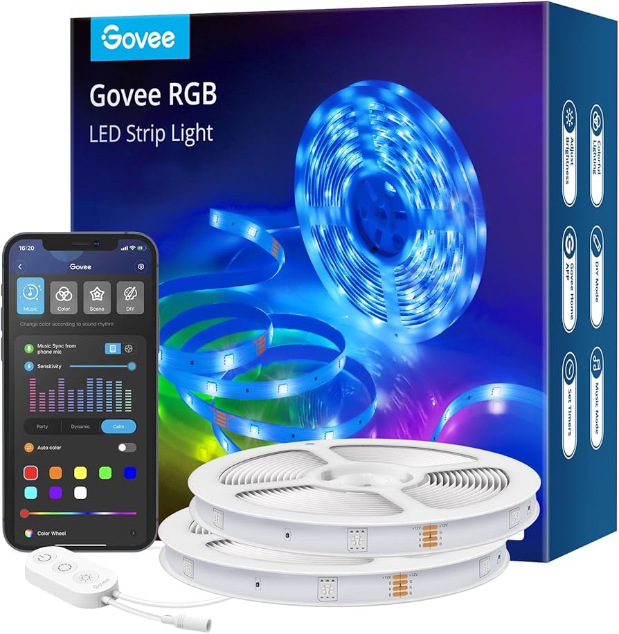 Amazon.com: Govee Smart RGB LED Strip Lights for Bedroom, 32.8ft