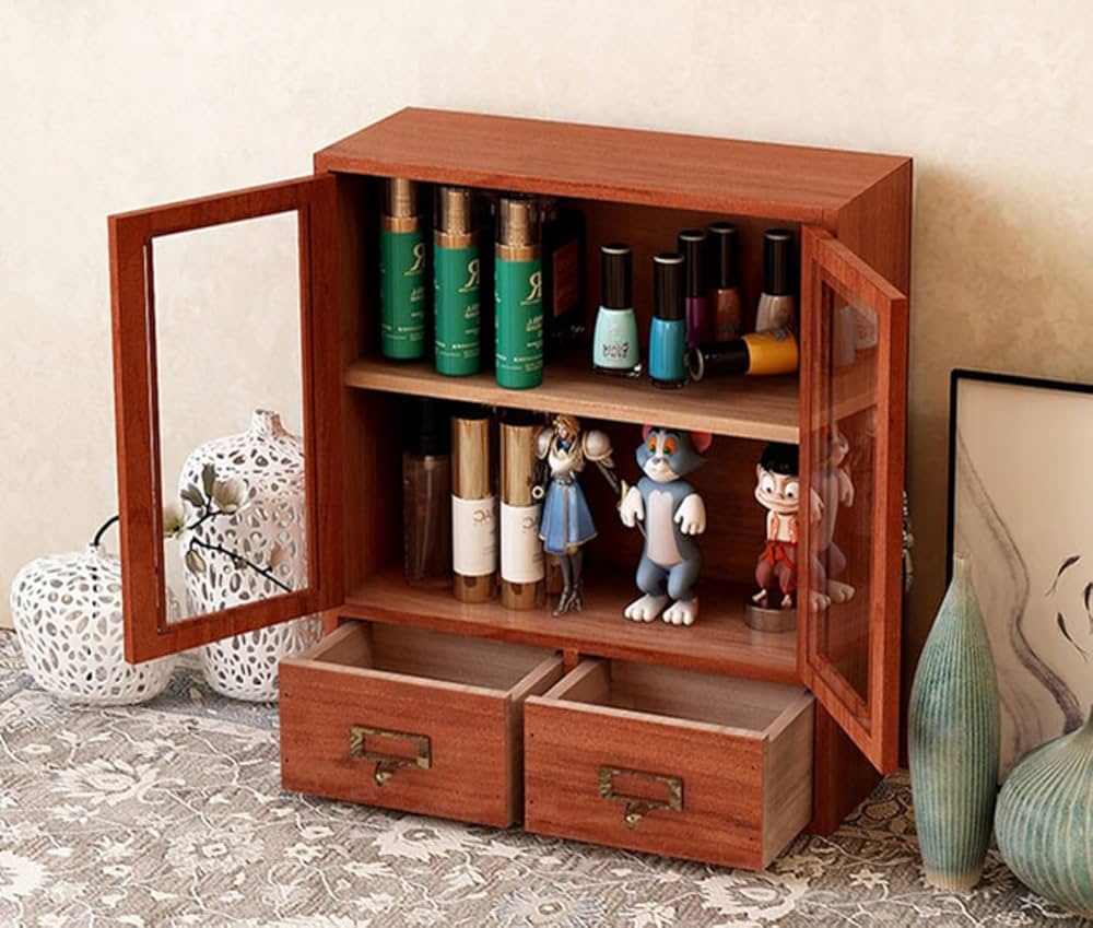 Amazon | Cutdred 木箱 デスク上置き棚 デスク収納 アンティーク調