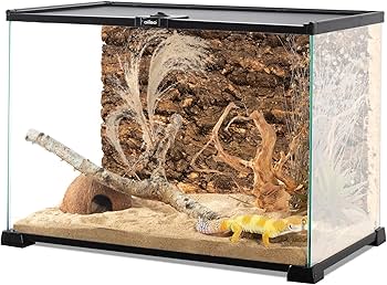 Amazon | 55L 爬虫類ケージ グラステラリウム 透明 飼育ケース 上部