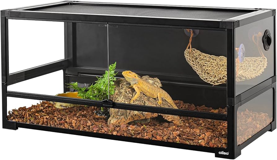 Amazon | 182L 爬虫類 飼育ケージ 折りたたみ式 グラステラリウム W90