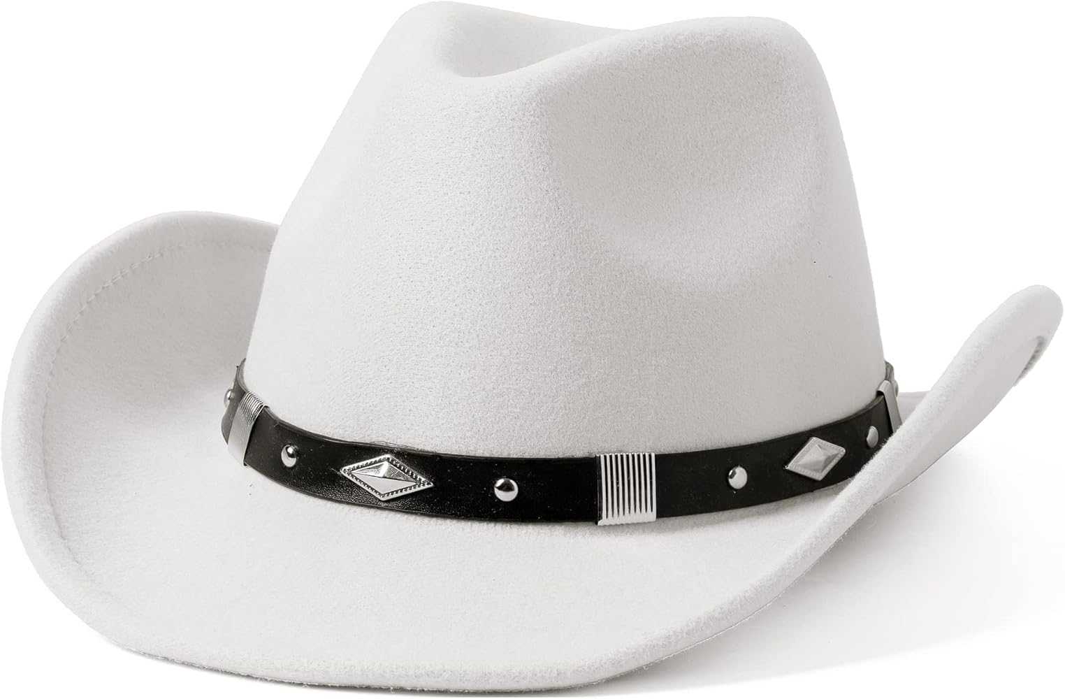 Lanzom Classic Felt Wide Brim Women Men Western Cowboy Hat Cowgirl