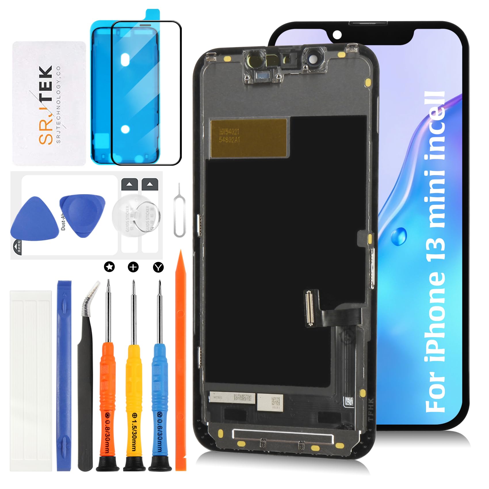 Amazon.co.jp: SRJTEK For iPhone 13 Mini incell 液晶パネル 画面交換