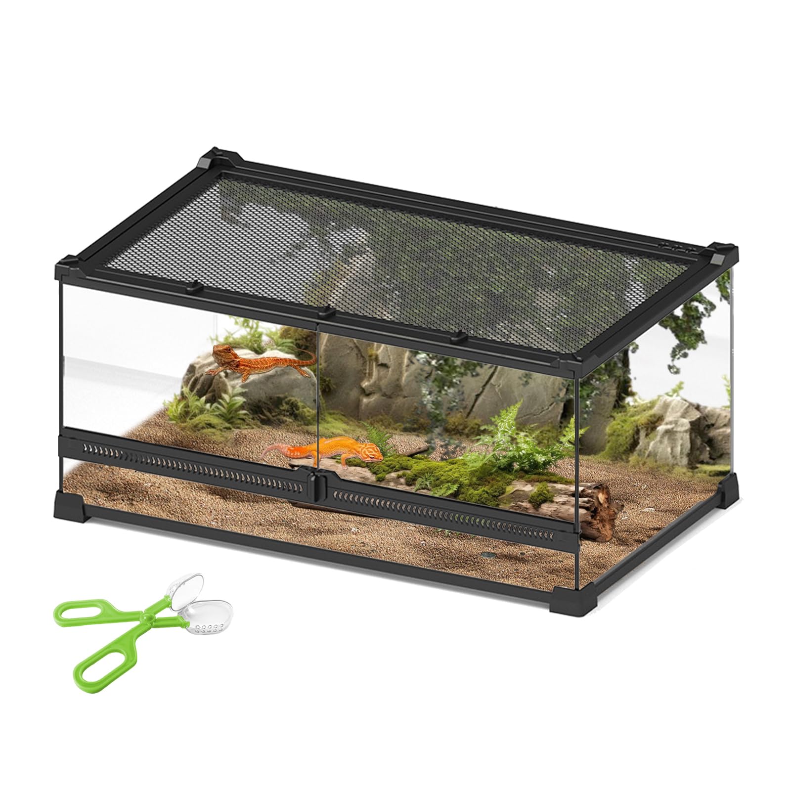 Amazon | AIYOI 爬虫類 ケージ 飼育ケース レオパ ケージ グラス